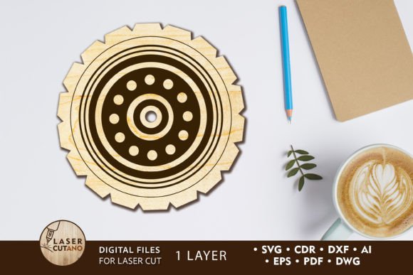 Download Round Decorative Coaster Cut File - Decorative Collection