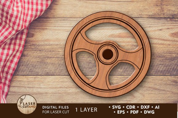 Download Coaster with Engraving Decorative File - Decorative Collection