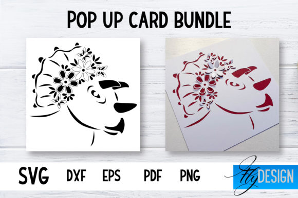 Download Pop Up Card SVG | Dino – Flower Card SVG - Premium Resources